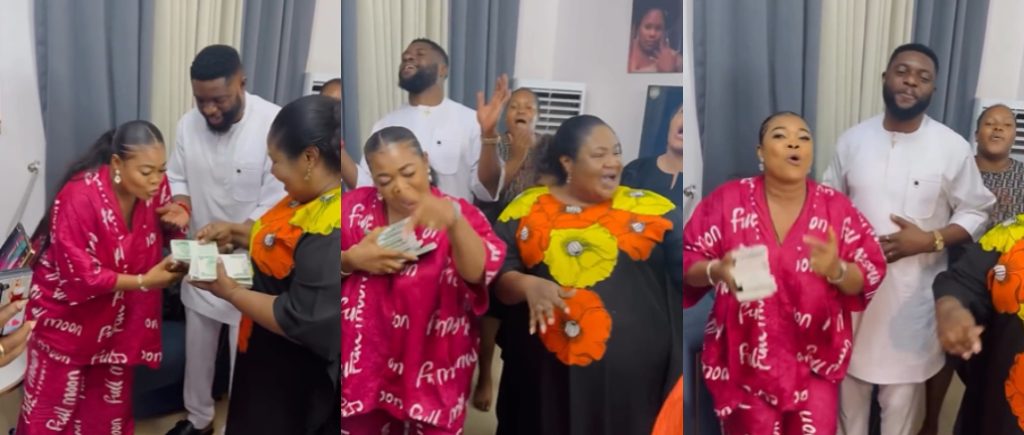Chineyere Udoma Showers Ruby Ojiakor with Love and Cash During Visit

