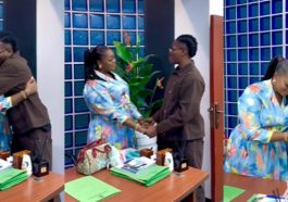 Eniola Badmus Praises Reekado Banks During Courtesy Visit