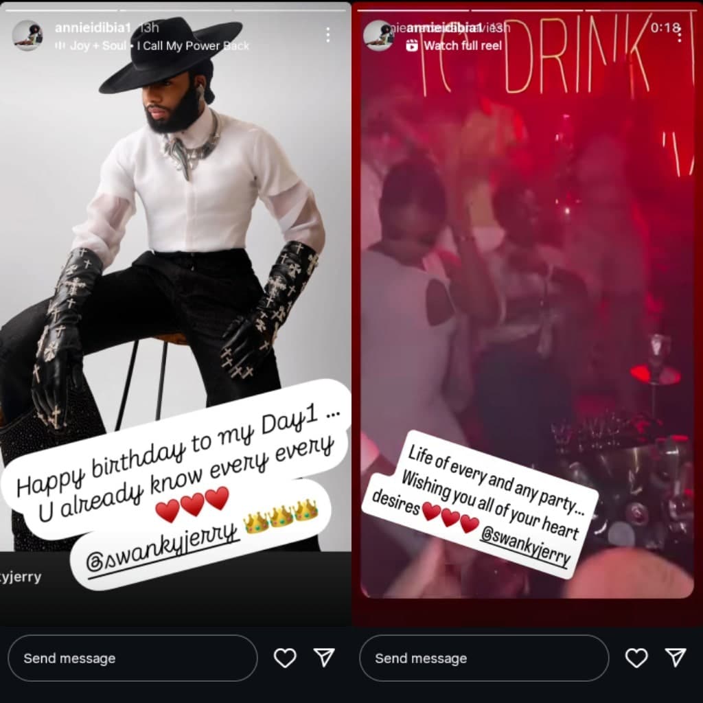 Annie Idibia celebrates Swanky Jerry birthday